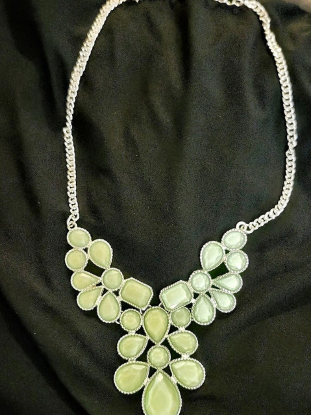 Claire's Green Statement Pendant Necklace